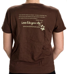 Bark for Peace! Organic Brown T-Shirts